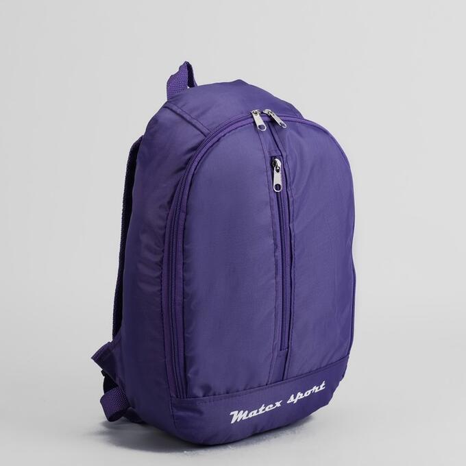 Рюкзак молодёжный, отдел на молнии, наружный карман, цвет фиолетовый