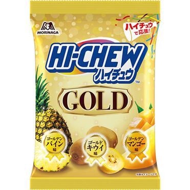 Конфеты  жевательные Hi-Chew Голд ассорти (ананас, киви, манго), Morinaga, 68г