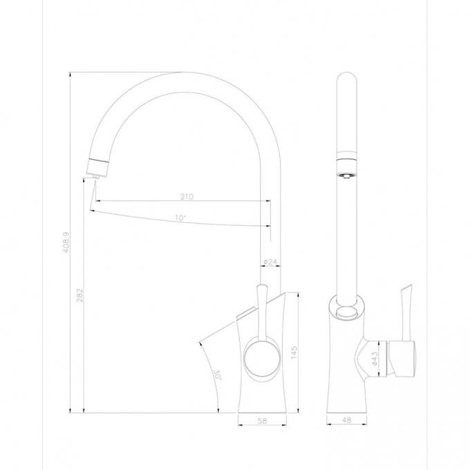 LEMARK LM3072C &quot;Комфорт&quot; Смеситель для кухни, с подключением к фильтру питьевой воды, хром