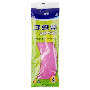 Clean Wrap Перчатки из натурального латекса c внутренним покрытием розовые размер M, 1 пара