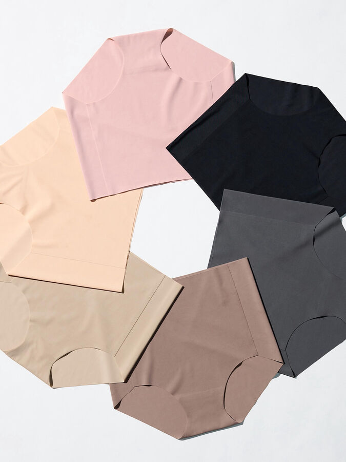 UNIQLO AIRism - бесшовные трусики-шорты с высокой талией