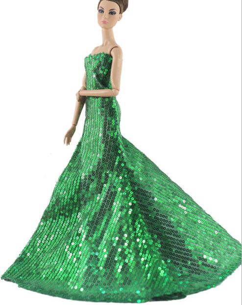 Платье зеленое блестящее (с пайетками)