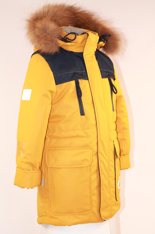 Куртка зимняя подростковая модель Феникс Мембрана горчичный