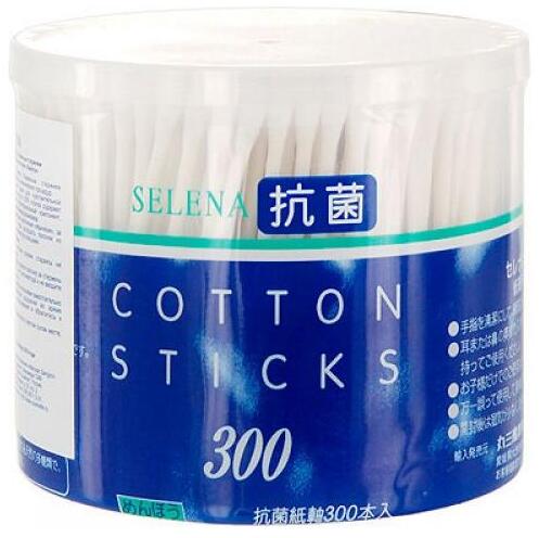 60354 Ватные палочки с бумажным стержнем для чувствительной кожи «Selena», 300 шт