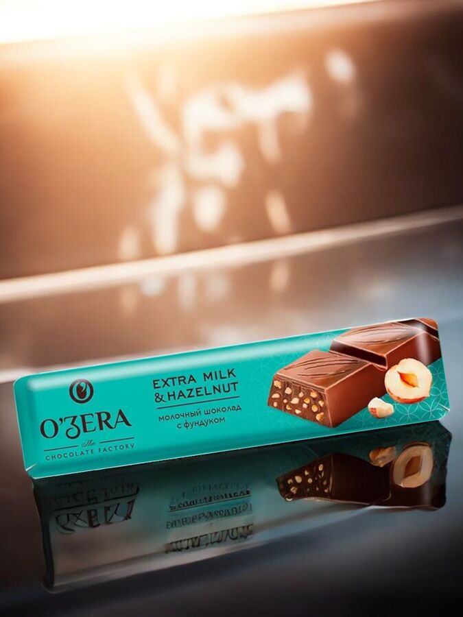 Яшкино Шоколад молочный с кусочками отборного фундука «OZera» Extra milk &amp; Hazelnut, 45 г