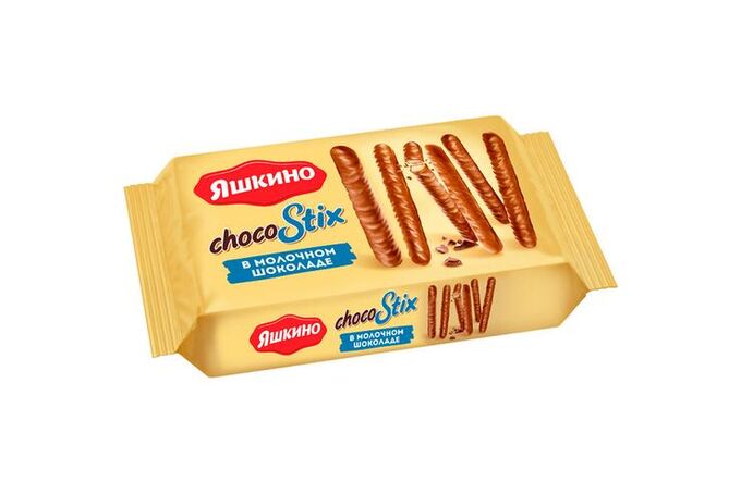 «Яшкино», печенье ChocoStix в молочном шоколаде, 130 г