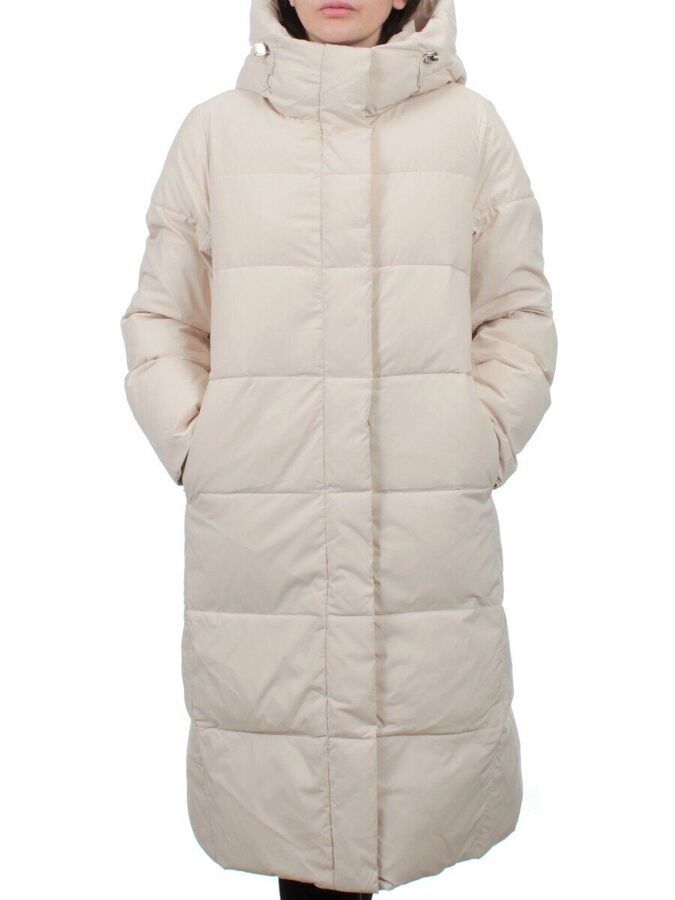 optrf.ru 56016 BEIGE Пальто зимнее женское (холлофайбер 150 гр.)
