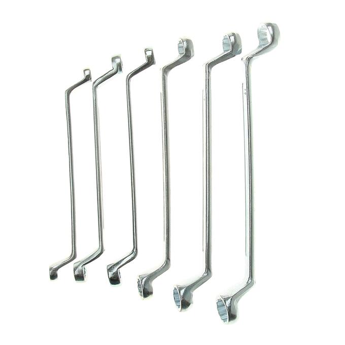 Набор ключей накидных коленчатых TUNDRA, хромированные, 8 - 19 мм, 6 шт.