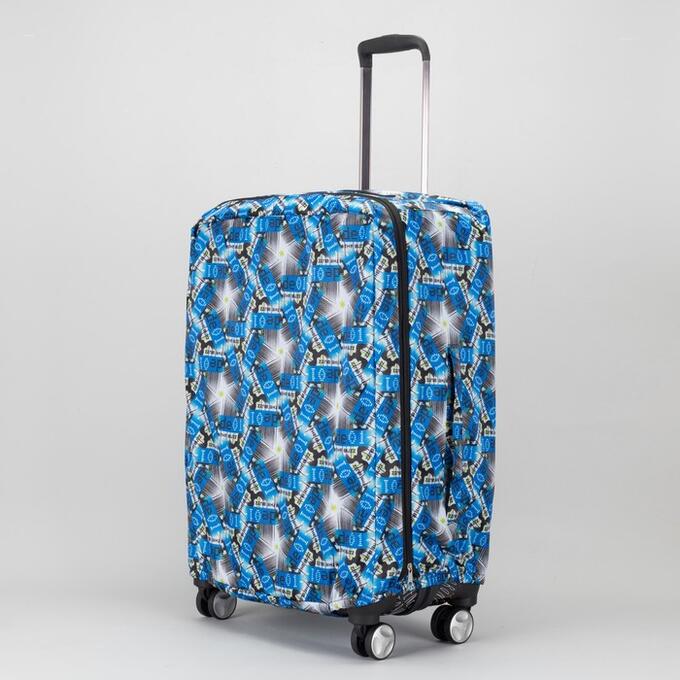Чехол для чемодана 24&quot;, расширение по периметру, цвет синий