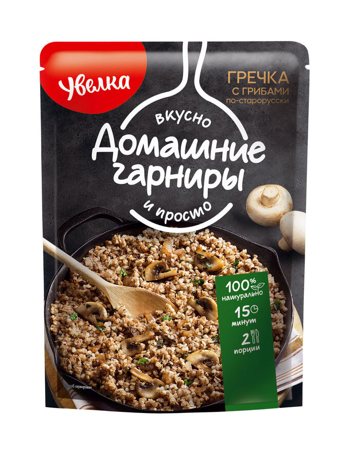 Увелка Гарнир &quot;Гречка с грибами по-старорусски&quot;  150г 1/14