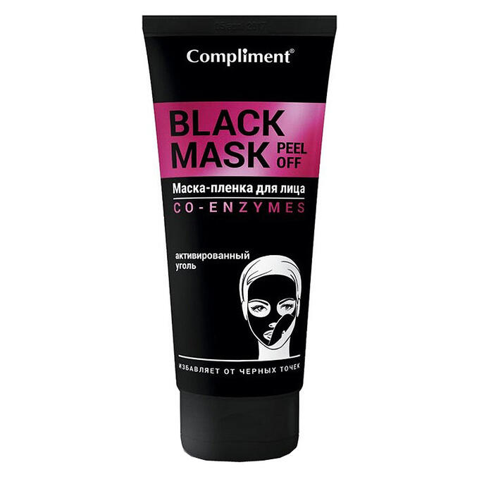 Маска-пленка для лица Compliment Black Mask Co-Enzymes Глубокое очищение 80 ml