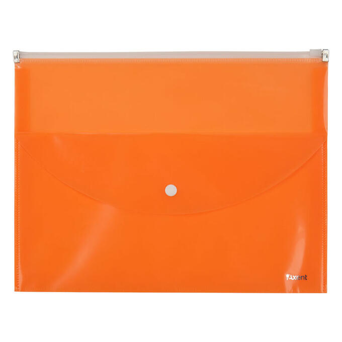 Папка-конверт Axent 1430-12-A zip-lock, 2 отделения, A4, оранжевая