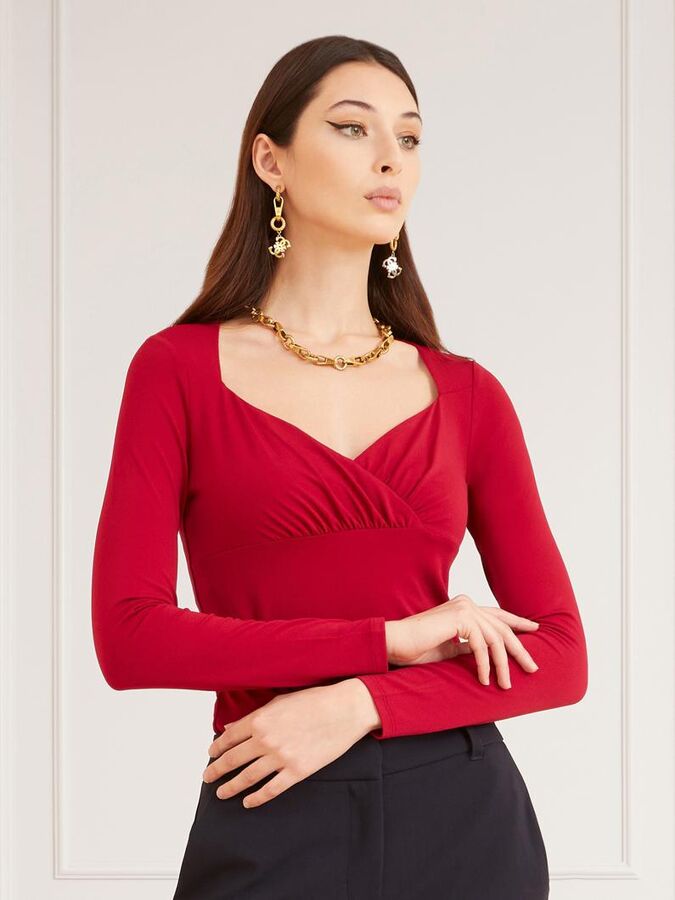 Guess БЛУЗА - DEEP SCARLET