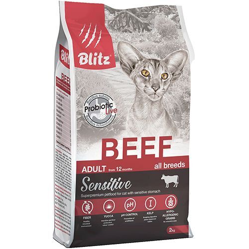 Blitz д/кош Sensitive Adult Говядина/Рис 400гр