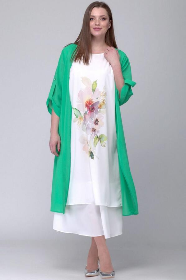 Накидка, платье SOVA Артикул: 11037 зеленый