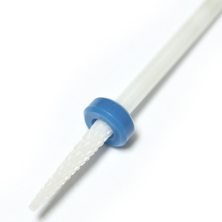 Patrisa Nail Фреза керамическая игловидная D0,9-2 мм (крестообразная насечка, средняя), синяя