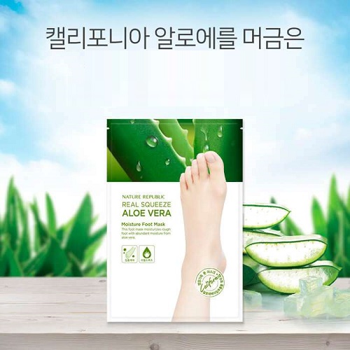 Маска для ног Nature Republic Real Squeeze Aloe Vera Moisture Foot Mask