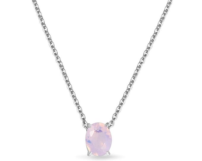 EVORA Колье, лунный камень розовый, Ю-50009р