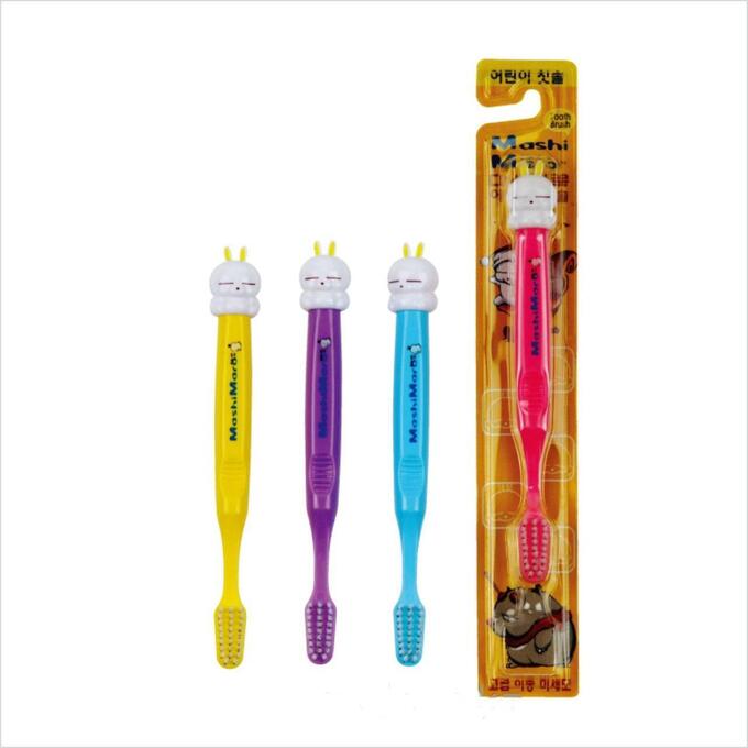 Зубная щетка &quot;MashiMaro Kids&quot; для ДЕТЕЙ от 5 лет со сверхтонкими щетинками двойной высоты и АНАТОМИЧЕСКОЙ ручкой (мягкая) 400