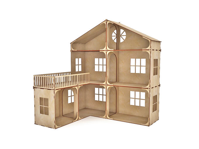Dolodom Модульный Кукольный домик с балконом