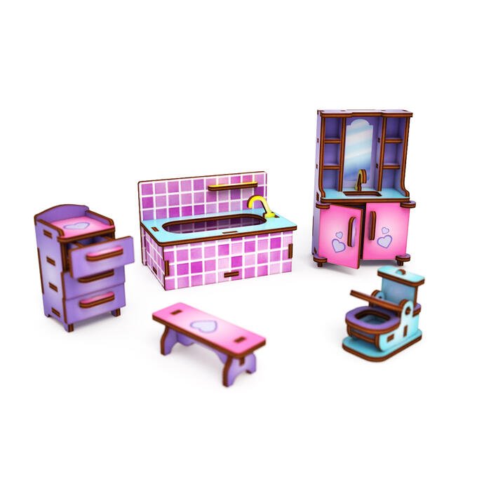 Dolodom Цветной набор &quot;Ванная комната&quot; (фиолетовый мистик)