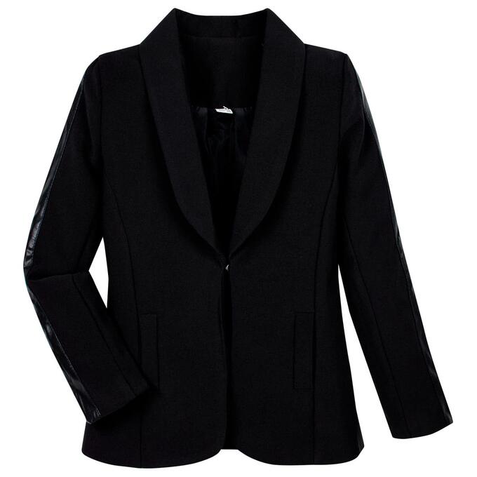 Пиджак Техноткань черного цвета длинный рукав для девочки Цвет: черный