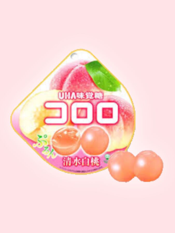 Мармелад со вкусом персика жевательный UHA 40 гр Японские сладости