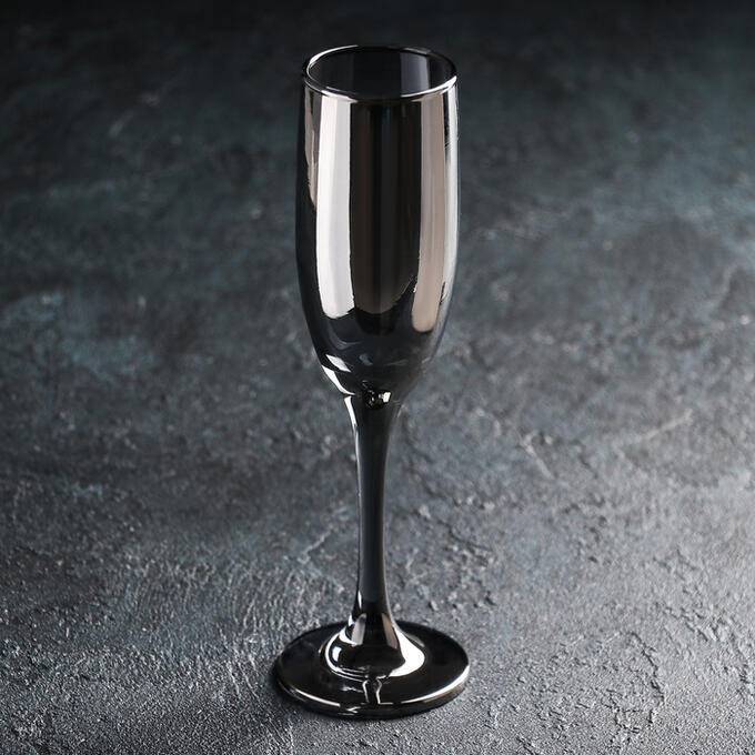 Бокал для шампанского «Кьянти», 170 мл, цвет серый