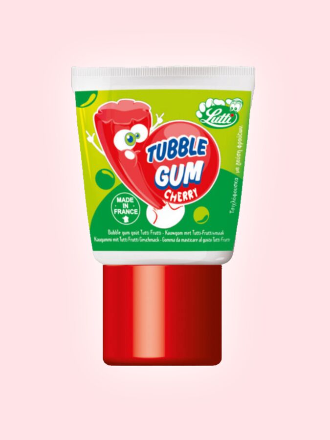 Жевательная резинка в тюбике со вкусом вишни Lutti Tubble Gum CHERRY 35 гр