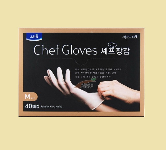 Clean Wrap Перчатки для приготовления пищи (тонкие, неопудренные) белые  размер М, 40 штук