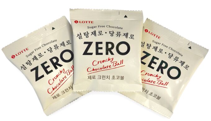 Lotte Шоколадное драже без сахара ZERO Crunchy Chocolate Ball (Лотте ЮКорея),3 шт