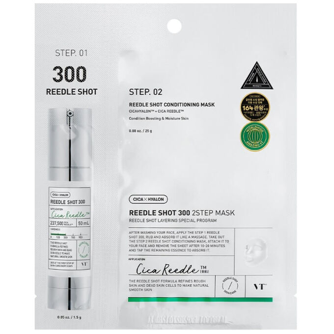 VT Cosmetics Интенсивная двухфазная маска с микроиглами VT Reedle Shot 300 2 Step Mask