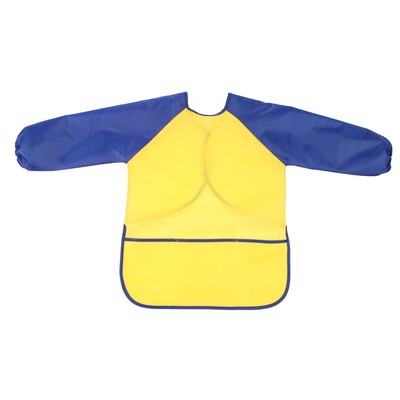 Фартук детский для творчества с рукавами и карманами, на липучке, размер S, цвет желтый