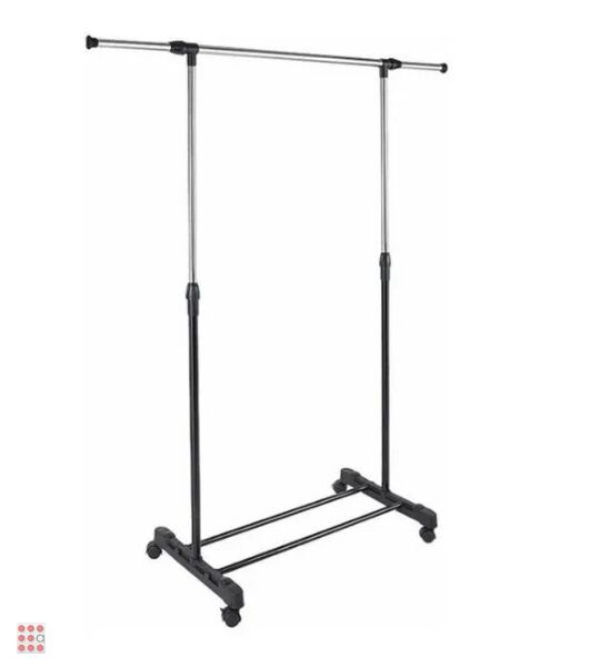 Альфа812 Вешалка напольная на колесах Single Bar Rack