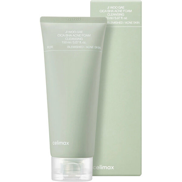 Celimax Очищающая пенка с BHA-кислотой и центеллой Ji Woo Gae Cica BHA Acne Foam Cleansing, 150мл