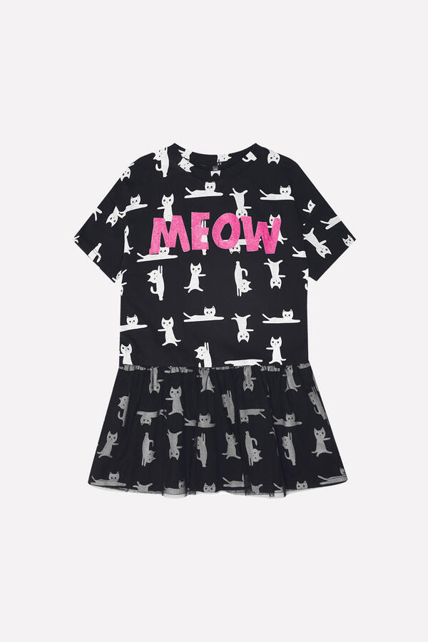 Платье для девочки Crockid КР 5551 черный, мультгерой к215