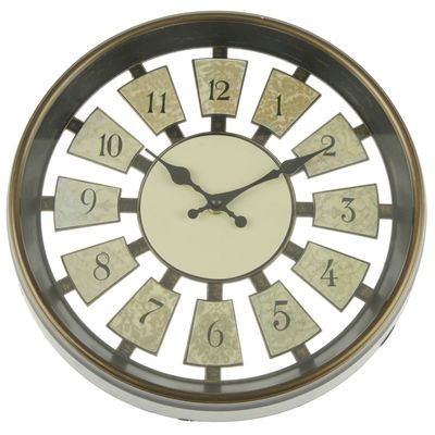 Часы настенные, серия: Интерьер, Ролла, золотые, d=30 см