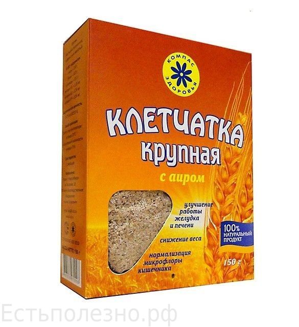 Клетчатка пшеничная крупная с аиром 150 г