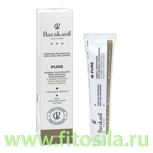 ФИТОСИЛА Зубная паста Barakaoil Pure 100 гр