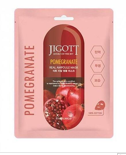 JIGOTT Pomegranate Real Ampoule Mask Ампульная Маска с экстрактом Граната 27 мг