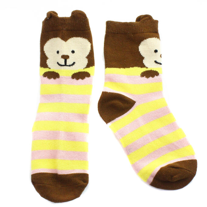 Носки детские. Модные Веселые носки. Носки с мордой обезьяны. Носки детские из смешанной ткани. Носочки на 6 лет