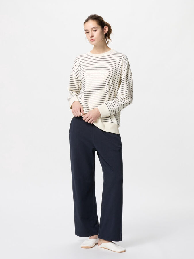 UNIQLO - ультраэластичный домашний комплект из хлопка - 01 OFFWHITE