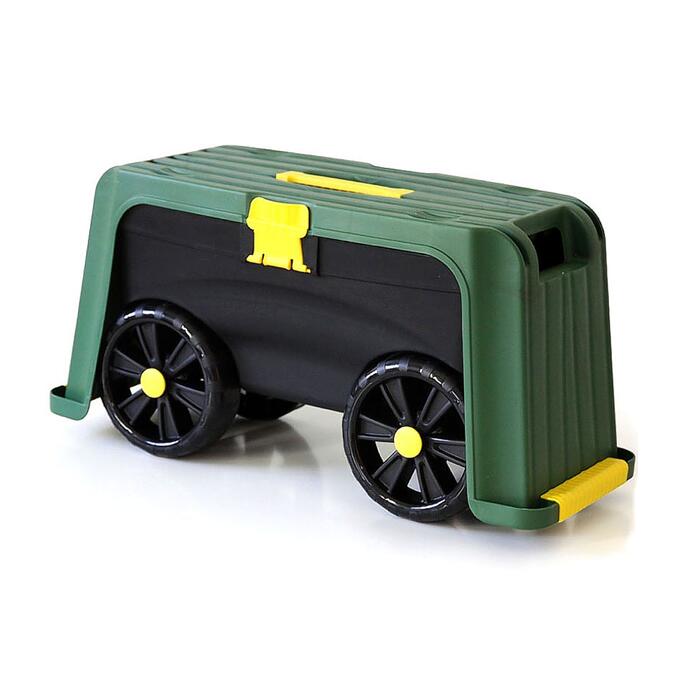 Prosperplast Ящик-подставка на колесах 4 в 1 (зеленый/черный) (4)