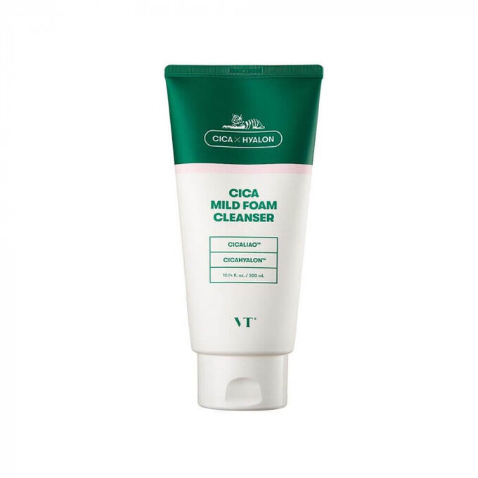 VT Cosmetics Cica Mild Foam Cleanser Пенка для чувствительной кожи с центеллой 300 мл