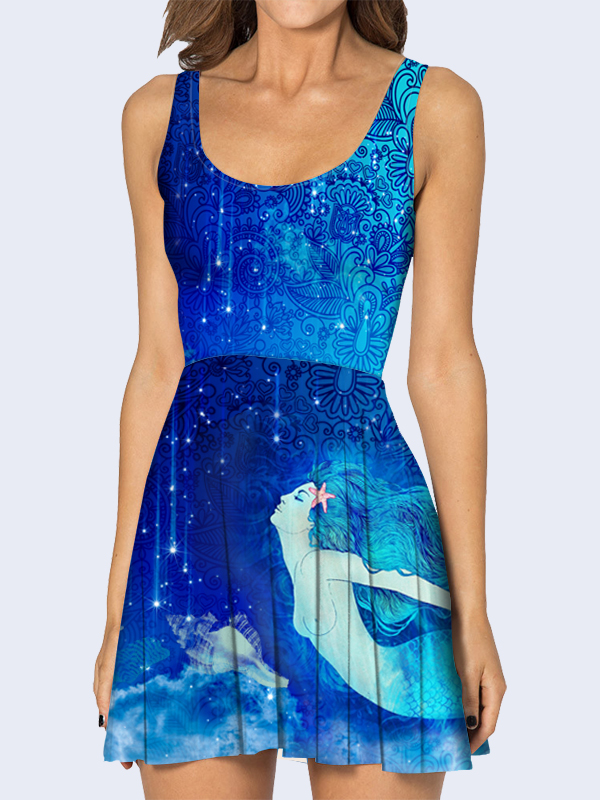 Vilno 3D платье Синяя русалка