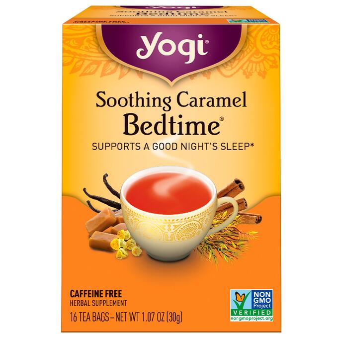 Yogi Tea, Чай Soothing Caramel Bedtime, без кофеина, 16 пакетиков, 1,07 унции (30 г)