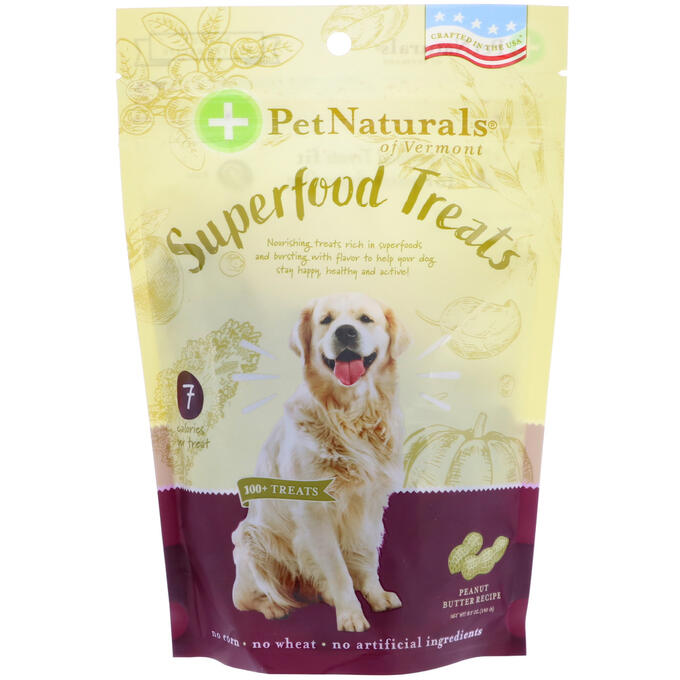 Pet Naturals of Vermont, Лакомство для собак из чудо-пищи, рецепт с арахисовым маслом, более 100 лакомств, 8,5 унц. (240 г)