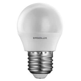 Ergolux LED-G45-7W-E27-4K (Эл.лампа светодиодная Шар 7Вт E27 4500K 172-265В)
