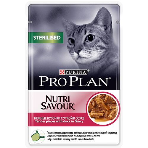 Pro Plan пауч 85гр д/кош Sterilised кастр/стерил Утка/Соус (1/26)