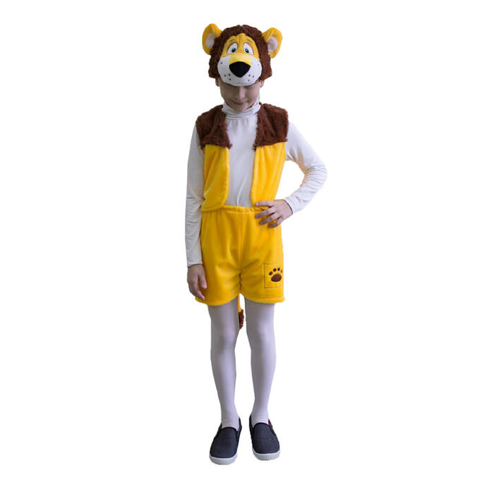 Детский карнавальный костюм «Львёнок», плюш, 3 предмета, рост 122-128 см
